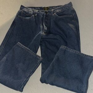 Mens Size 36X30 Stanley Dark Blue Relaxed Fit Jeans.